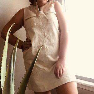 White Denim Dress